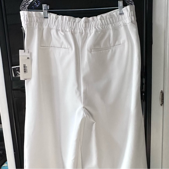 NWT Liz Claiborne Pants Size 14 White‎ High Waist Extra Wide Leg Cropped Belted - Picture 6 of 9